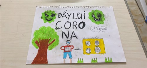 Học sinh lớp 5a hưởng ứng cuộc thi vẽ tranh bảo vê sức khỏe và phòng chống dịch covid 19